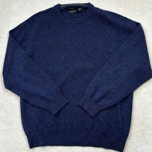 WH Belk 100% Cashmere Sweater Mens XL Crewneck Quiet Luxury 2-Ply